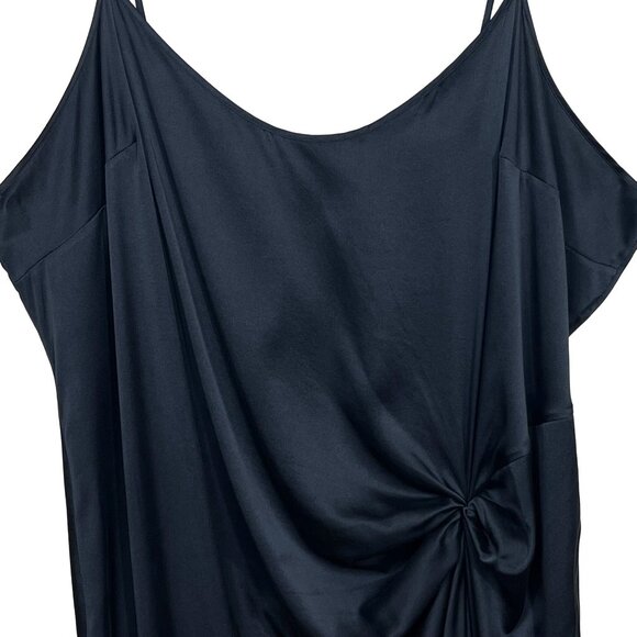 SKIMS Silk Slip Dress High Slit Soot 4X - Picture 5 of 13